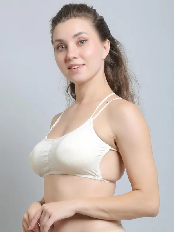 White_Lycra_Cross_Design_Bralettes_Sports_Bra_For_Women