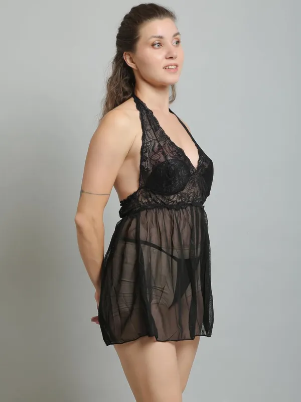 Black_Lycra_Lace_Deep_Neck_Babydoll_Nighty_with_Panty_For_Women