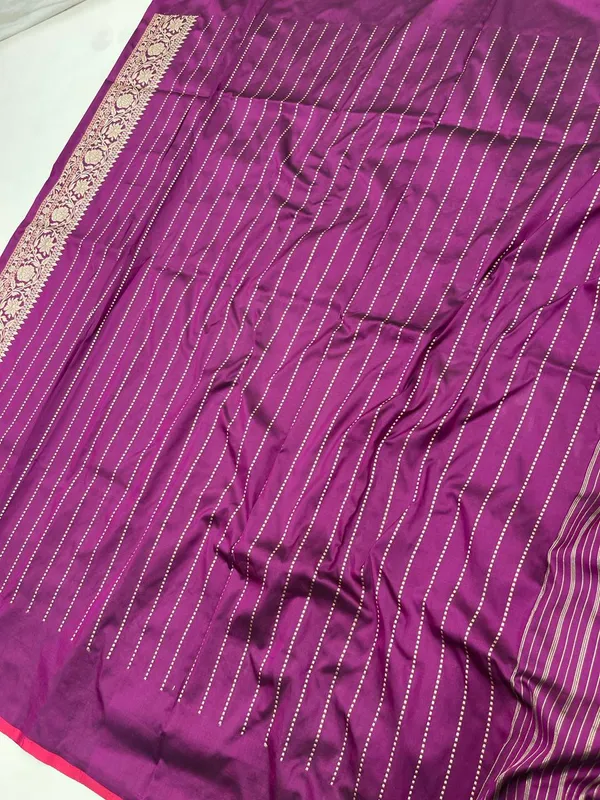 Humairah_Pure_Handloom_Purple_Katan_Silk_Floral_Kadhwa_Sona_Rupa_Booti_with_Kadhwa_Floral_Pallu_&_Border_and_Purple_Kadhwa_Stripe_Blouse
