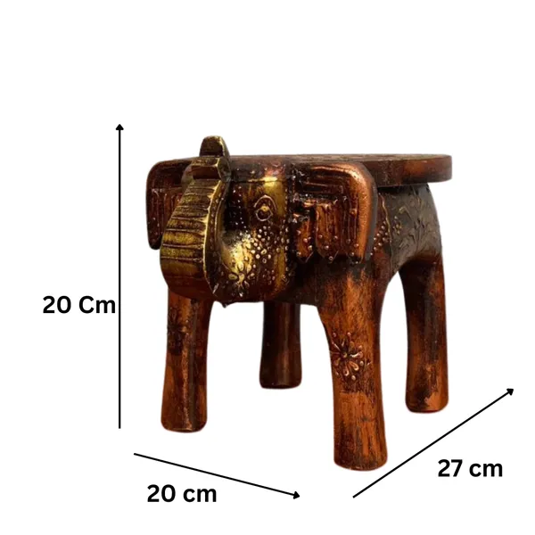 Handicrafy_Hand_Painted_Decorative_wooden_Elephant_Stool