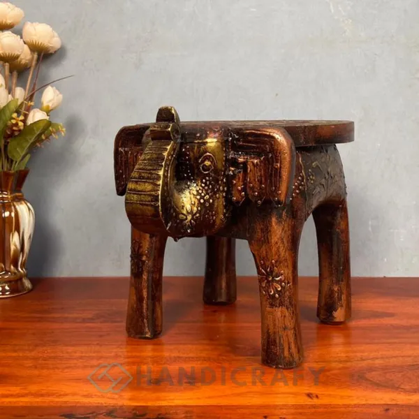 Handicrafy_Hand_Painted_Decorative_wooden_Elephant_Stool