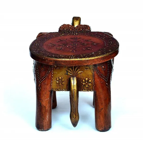 Handicrafy_Hand_Painted_Decorative_wooden_Elephant_Stool