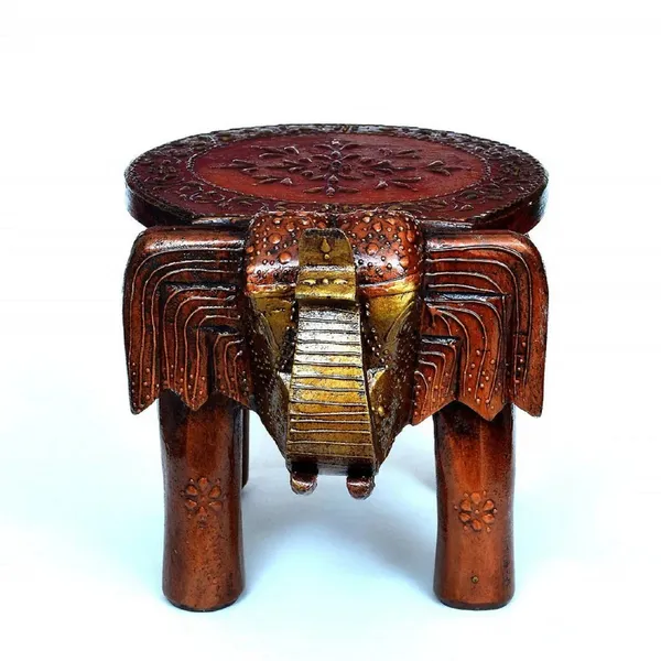Handicrafy_Hand_Painted_Decorative_wooden_Elephant_Stool