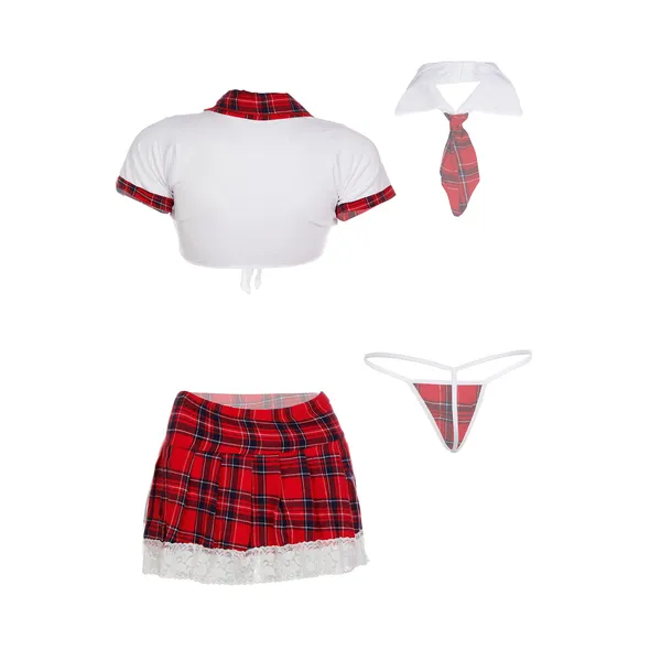 White_&_Red_School_Girl_Role_Play_Costume_For_Women