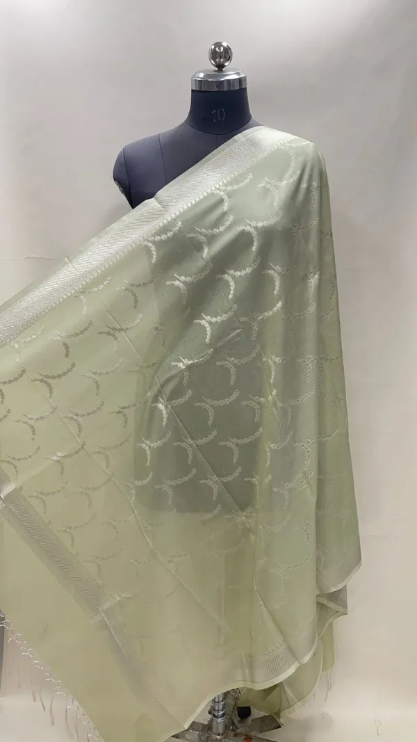 Humairah_Presents_Pista_Green_Nakli_Semi_Katan_Silk_Silver_Zari_Banarasi_Dupatta