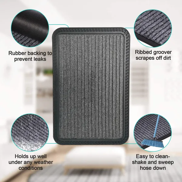 Pack_of_2__Micro_Fiber_Rubber_Moulded_Doormats_Entrances_Driver_Foot_Mat_Grey