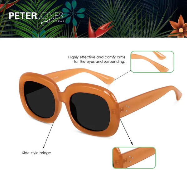 Orange_Oversized_Square_UV/UB_Protected_Sunglasses_-_For_Women_(3364OG)