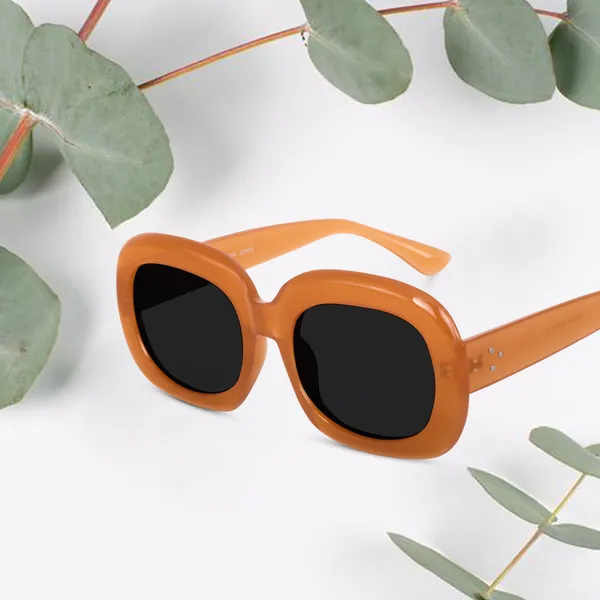 Orange_Oversized_Square_UV/UB_Protected_Sunglasses_-_For_Women_(3364OG)