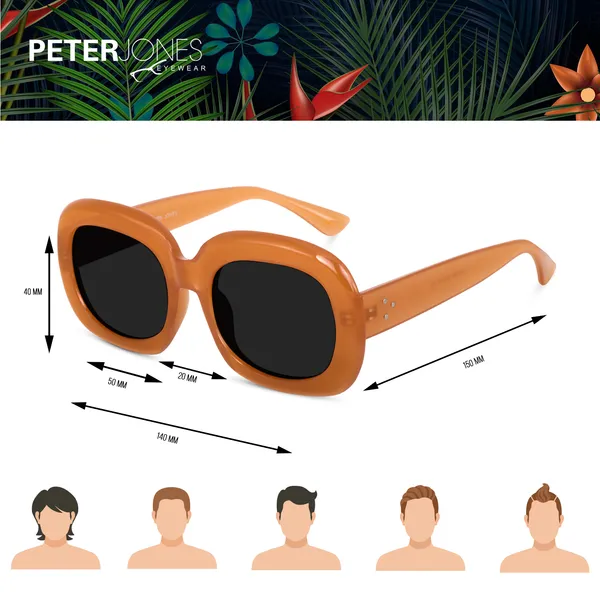 Orange_Oversized_Square_UV/UB_Protected_Sunglasses_-_For_Women_(3364OG)