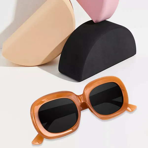 Orange_Oversized_Square_UV/UB_Protected_Sunglasses_-_For_Women_(3364OG)