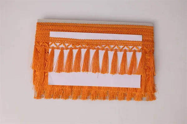 Orange_Polyster_Premium_Lace_For_Women