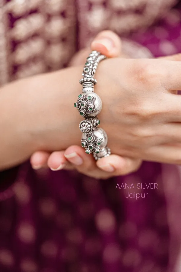 925_Pure_Sterling_Silver_|_Saundarya_Statement_Kada_|_Well_Stamped_&_Hallmarked