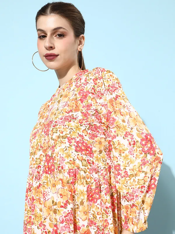 Multicolor_Crepe_Fit_and_Flare_Dress_For_Women