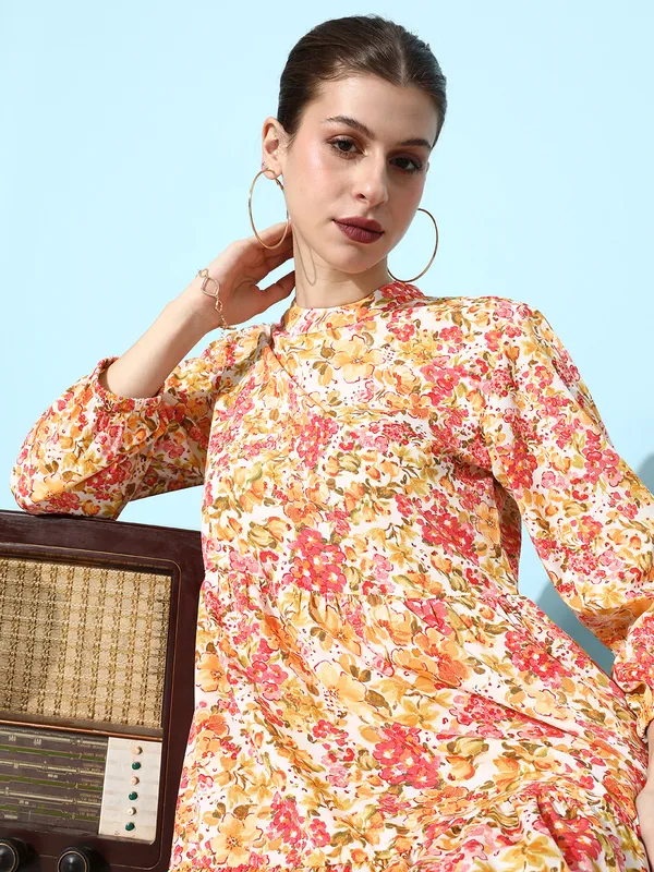 Multicolor_Crepe_Fit_and_Flare_Dress_For_Women