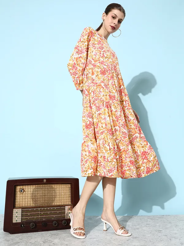 Multicolor_Crepe_Fit_and_Flare_Dress_For_Women