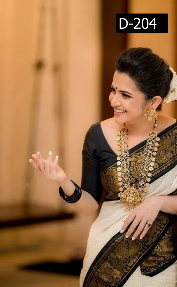 White_Woven_Kanjivaram_Silk_Saree_with_Saree_Cover
