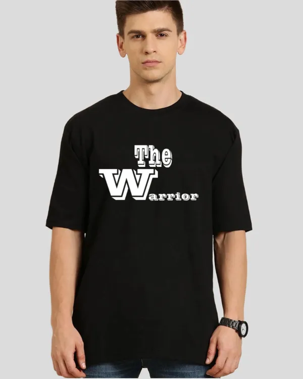 Black_Oversized_Printed_Half_Sleeve_Cotton_T-Shirt_For_Men