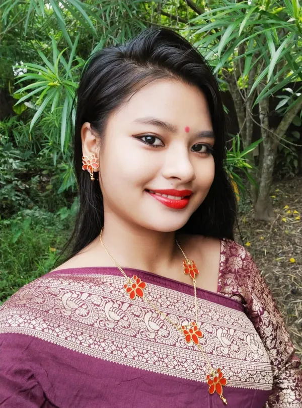 Copper_Based_Assamese_Traditional_Copper_Based_Red_Meenakari_Butterfly_Jewellery_Set