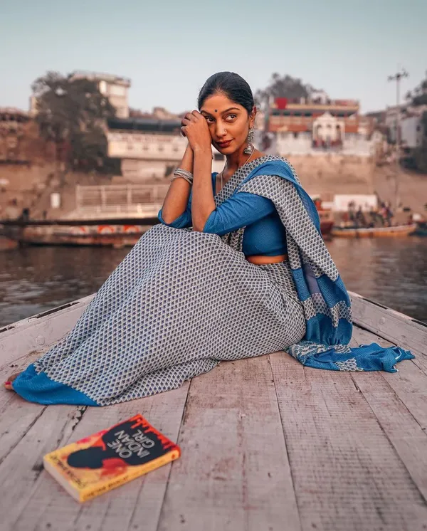 Handicraft_Women's_Block_Print_Pure_Soft_Cotton_Saree_With_Blouse_Piece_With_Blouse_Piece