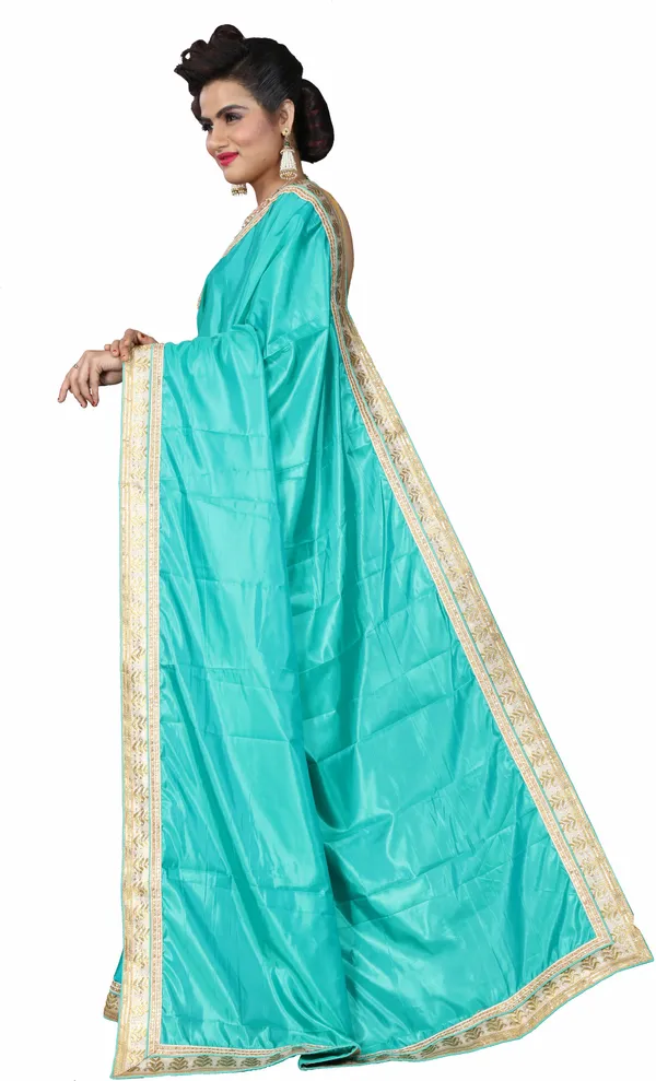 Embellished_Bollywood_Art_Silk_Saree_(Green)