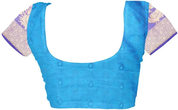 Woven_Banarasi_Jacquard,_Art_Silk_Saree_(Blue)