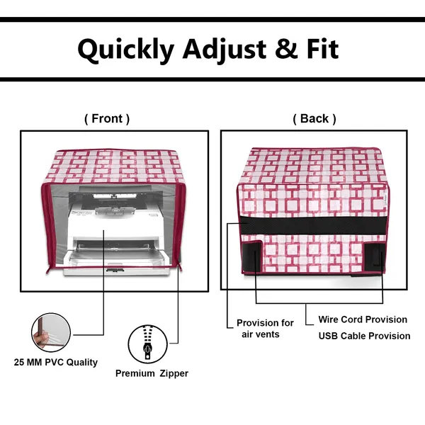Zipper_Printer_Cover_For_HP_Laser_Jet_M1005_Printer_(Material-_PVC,_Size-17x11.5x11_Inches,_Color-_Red)