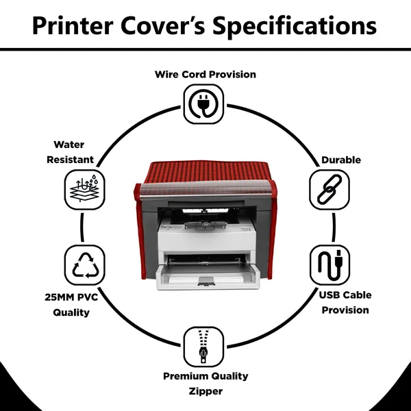Zipper_Printer_Cover_For_HP_Laser_Jet_M1005_Printer_(Material-_PVC,_Size-17x11.5x11_Inches,_Color-_Red)