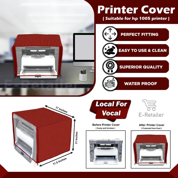 Zipper_Printer_Cover_For_HP_Laser_Jet_M1005_Printer_(Material-_PVC,_Size-17x11.5x11_Inches,_Color-_Red)