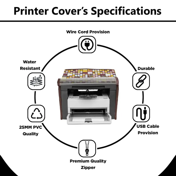 Zipper_Printer_Cover_For_HP_Laser_Jet_M1005_Printer_(Material-_PVC,_Size-17x11.5x11_Inches,_Color-_Brown)