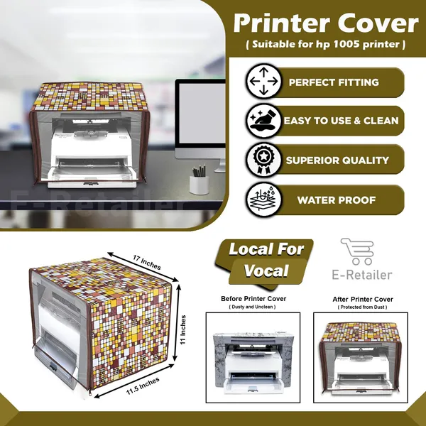 Zipper_Printer_Cover_For_HP_Laser_Jet_M1005_Printer_(Material-_PVC,_Size-17x11.5x11_Inches,_Color-_Brown)