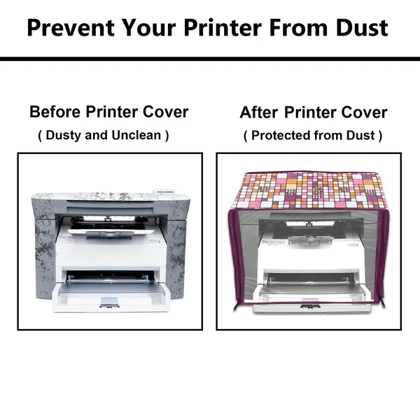 Zipper_Printer_Cover_For_HP_Laser_Jet_M1005_Printer_(Material-_PVC,_Size-17x11.5x11_Inches,_Color-_Pink)
