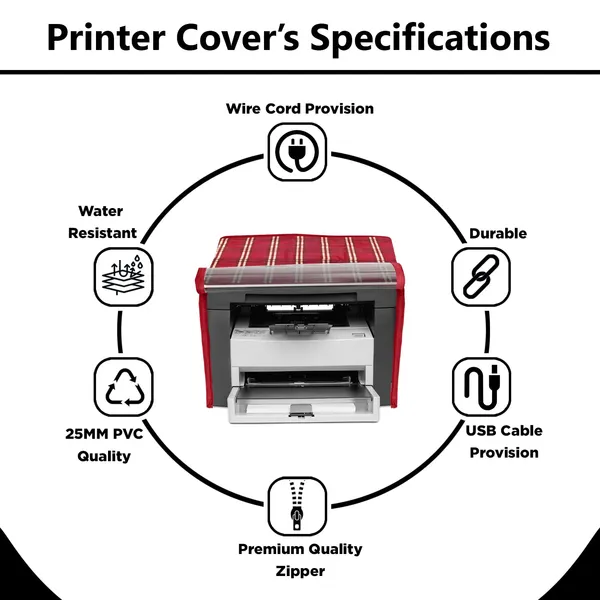 Zipper_Printer_Cover_For_HP_Laser_Jet_M1005_Printer_(Material-_PVC,_Size-17x11.5x11_Inches,_Color-_Red)