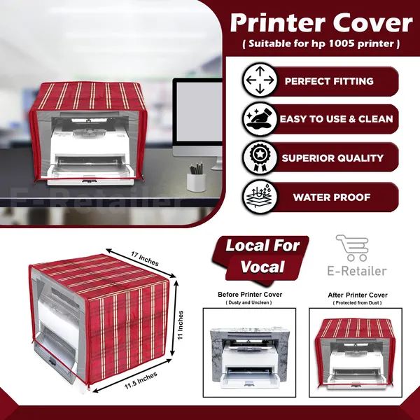 Zipper_Printer_Cover_For_HP_Laser_Jet_M1005_Printer_(Material-_PVC,_Size-17x11.5x11_Inches,_Color-_Red)