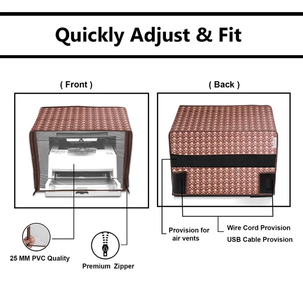 Zipper_Printer_Cover_For_HP_Laser_Jet_M1005_Printer_(Material-_PVC,_Size-17x11.5x11_Inches,_Color-_Brown)