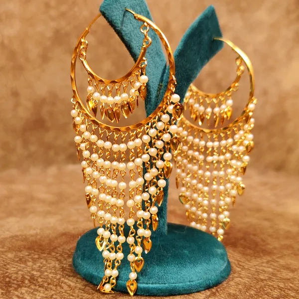 Jewelatoz PEARL GOLD PLATED PUNJABI BALI EARRINGS Price in India Buy Jewelatoz PEARL GOLD PLATED PUNJABI BALI EARRINGS online at undefined