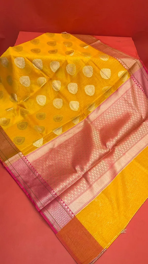 Gold_Matka_Silk/Silk_Blend_Banarasi_Sarees_For_Women