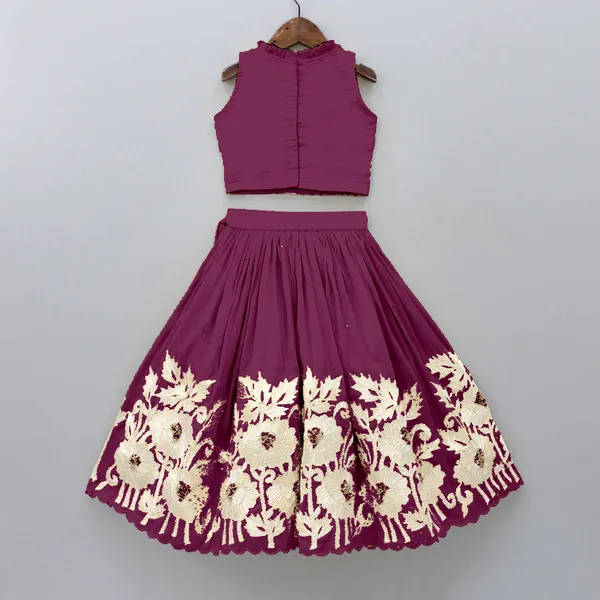 Purple_Cotton_Embroidered_Ethnic_Wear_Lehenga_Choli_For_Girls