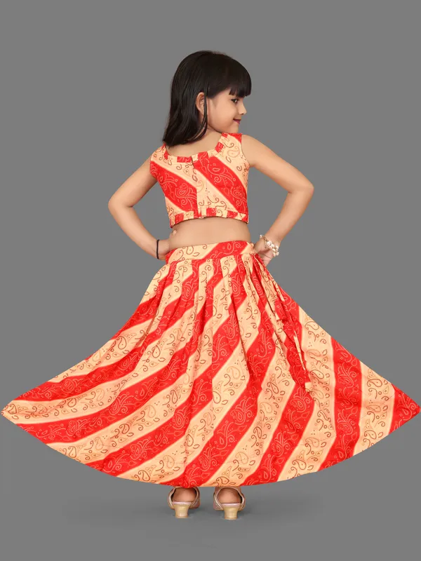Red_Rayon_Printed_Stiched_Lehenga_Choli