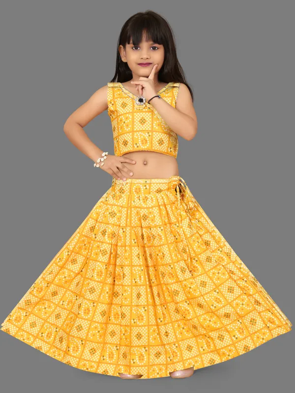 Yellow__Rayon_Printed_Stiched_Lehenga_Choli