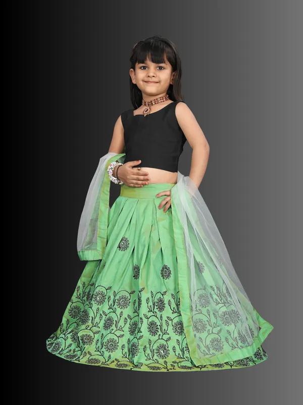 Pista_Embroidered_Taffeta_silk_Stitched_Beautiful_Traditional_lehenga_choli_for_Baby_Girl
