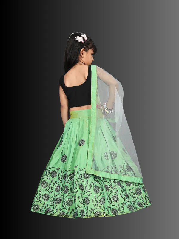 Pista_Embroidered_Taffeta_silk_Stitched_Beautiful_Traditional_lehenga_choli_for_Baby_Girl