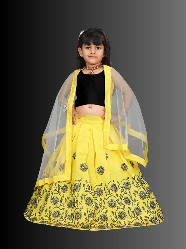 Yellow_Embroidered_Taffeta_silk_Stitched_Beautiful_Traditional_lehenga_choli_for_Baby_Girl