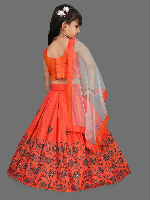 Orange_Embroidered_Taffeta_silk_Stitched_Beautiful_Traditional_lehenga_choli_for_Baby_Girl