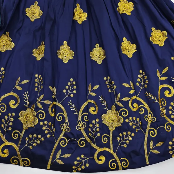 Blue_Taffeta_Silk_Kids_Lehenga_Choli_For_girls