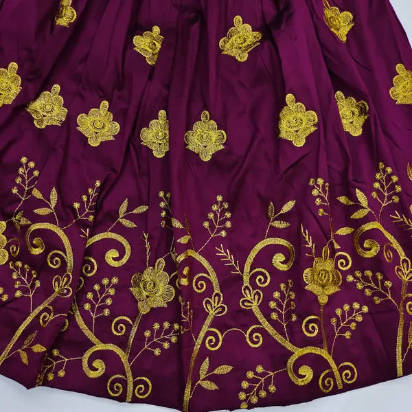 Purplae_Taffeta_Silk_Kids_Lehenga_Choli_For_girls