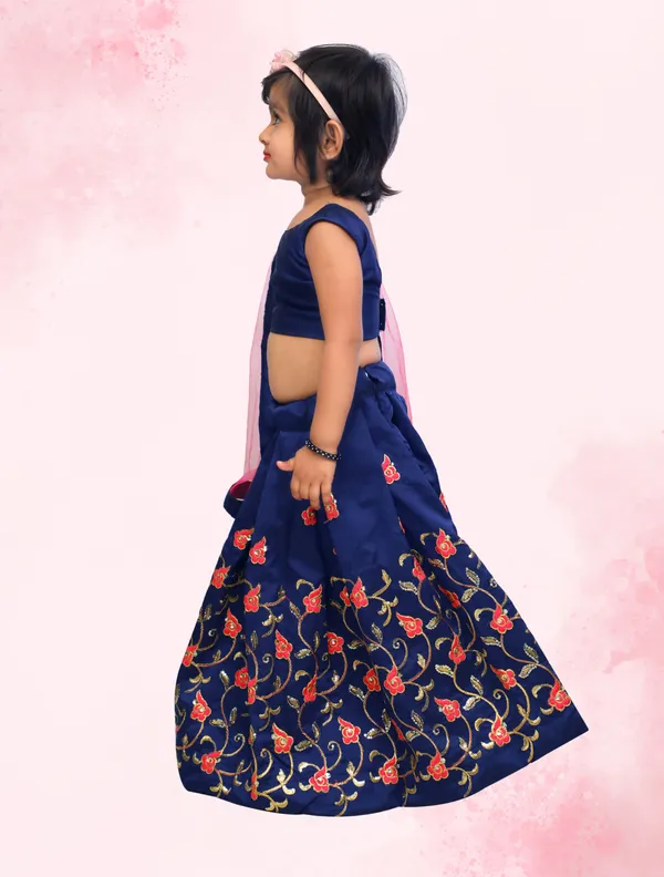 Blue_Taffeta_Silk_Embroidered_Lehenga_Choli_with_Dupata_set_For_kids_Grils_stitched_Lehenga_Choli_For_Grils