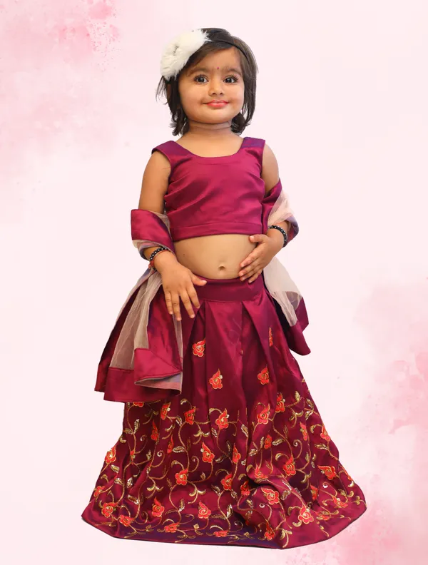 Purple_Taffeta_Silk_Embroidered_Lehenga_Choli_with_Dupata_set_For_kids_Grils_stitched_Lehenga_Choli_For_Grils