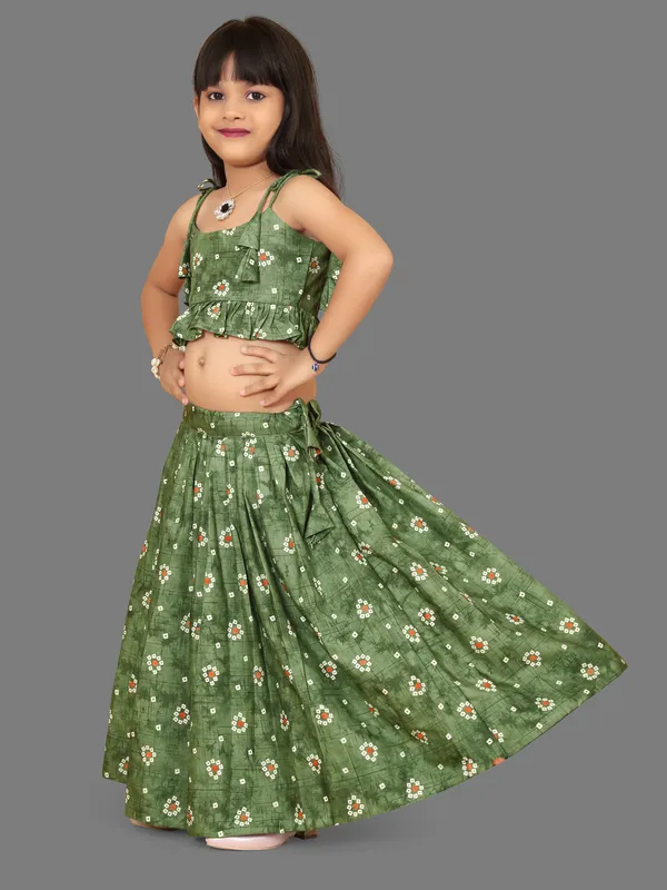 Green_Rayon_Printed_Stiched_Lehenga_Choli