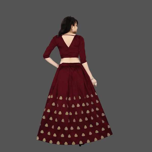 Maroon_Stitched_Designer_Traditional_Party_Wear_Lehenga_Choli_With_Dupatta_Set