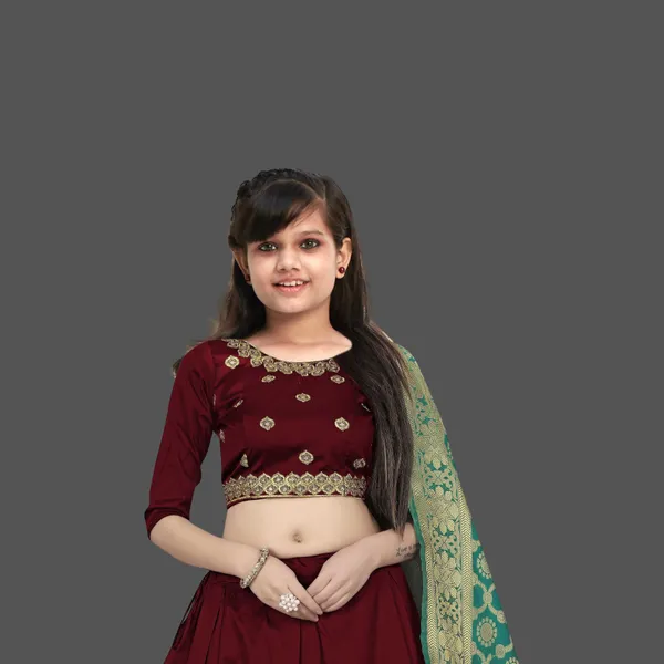 Maroon_Stitched_Designer_Traditional_Party_Wear_Lehenga_Choli_With_Dupatta_Set